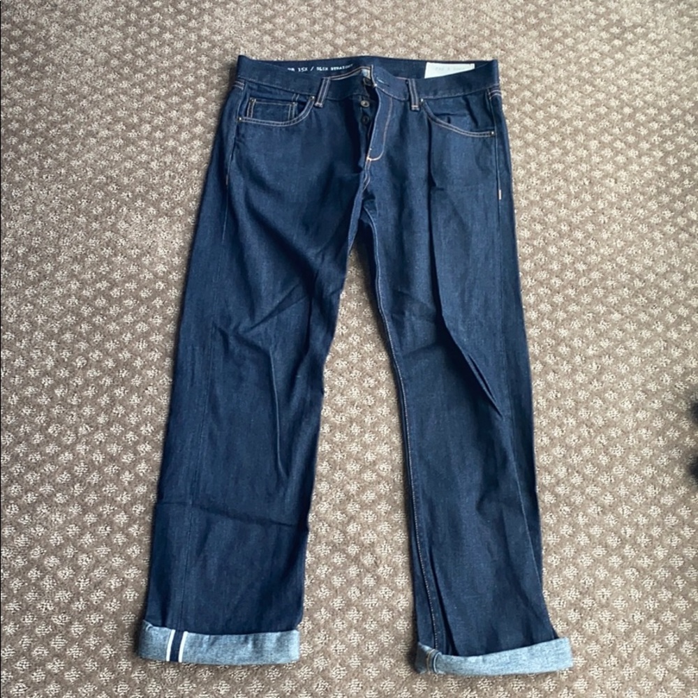 Men’s rag & bone slim straight dark denim jean